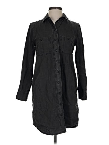 Madewell Black Denim Shirtdress (view 1)