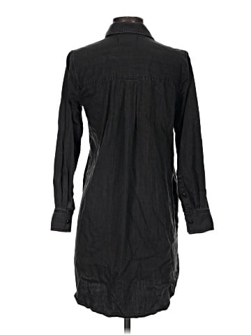 Madewell Black Denim Shirtdress (view 2)