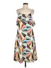 Trina Turk 100% Polyester Graphic Ivory Casual Dress Size 8 - photo 1