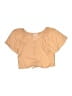Btween Gold Tan Short Sleeve Top Size 12 - photo 1