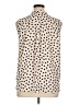 Ann Taylor 100% Polyester Polka Dots Ivory Sleeveless Blouse Size XL - photo 2