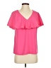 Trina Turk 100% Polyester Pink Short Sleeve Blouse Size S - photo 1