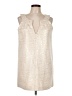 Glam Metallic Ivory Cocktail Dress Size L (estimated) - photo 1