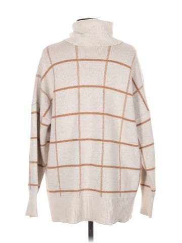 Madewell Pearldale Turtleneck Sweater in Windowpane (view 2)