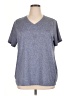 Reebok 100% Polyester Tweed Blue Short Sleeve T-Shirt Size 1X - photo 1