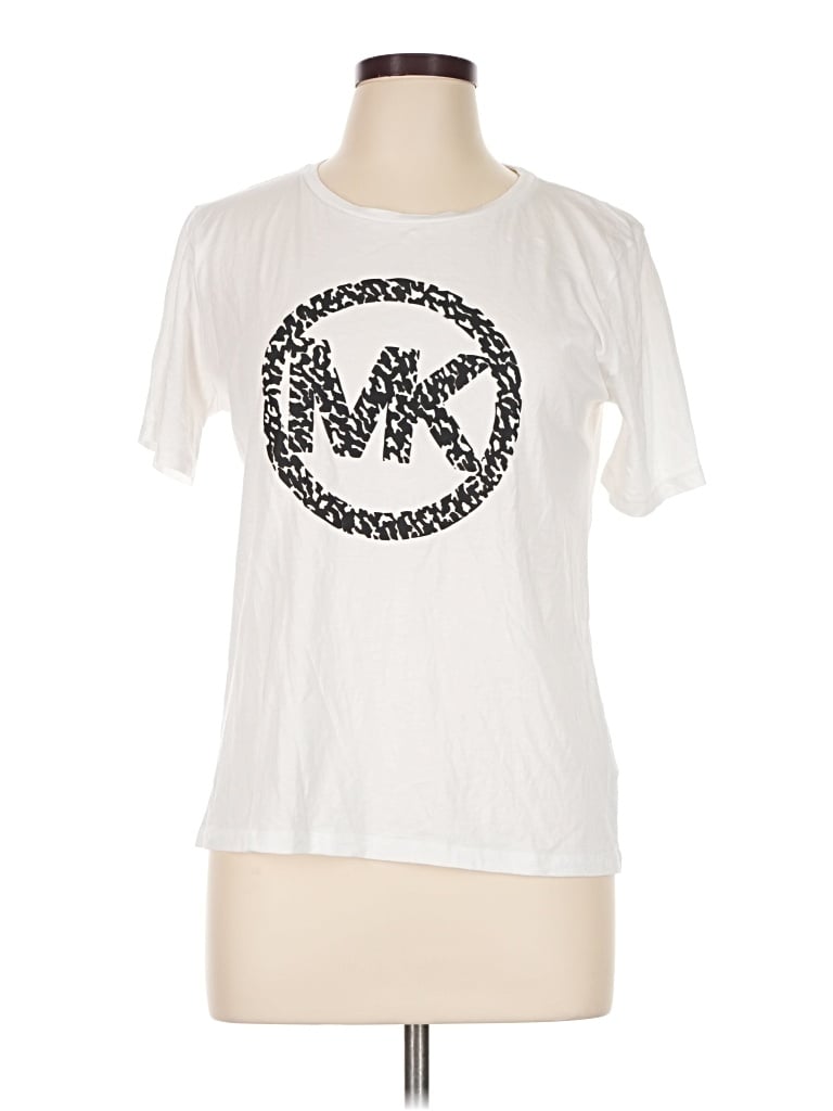 Pre-owned Michael Michael Kors Short Sleeve T-shirt In White