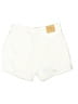 Stradivarius Solid White Denim Shorts Size 6 - photo 2