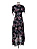 Miami 100% Polyester Floral Black Casual Dress Size S - photo 2