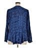 Jennifer Lopez 100% Polyester Paisley Blue Long Sleeve Blouse Size 1X - photo 2