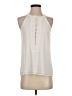 Naked Zebra Ivory Sleeveless Blouse Size S - photo 1