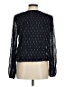 ASTR The Label 100% Polyester Black Blue Long Sleeve Blouse Size M - photo 2