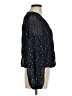ASTR The Label 100% Polyester Black Blue Long Sleeve Blouse Size M - photo 4