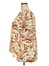 Rose + Olive 100% Polyester Floral Ivory Short Sleeve Blouse Size 2X - photo 5