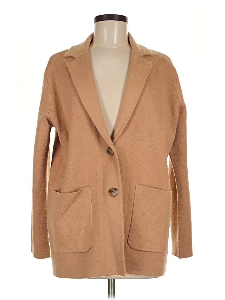 Pre-owned Ann Taylor Cardigan Sweater In Tan