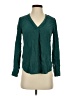 J.Crew 100% Silk Teal Long Sleeve Silk Top Size 0 - photo 1