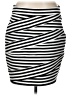 Express Stripes Black Casual Skirt Size 12 - photo 1