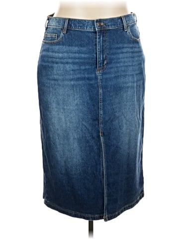 Lands' End Denim Skirt (view 1)