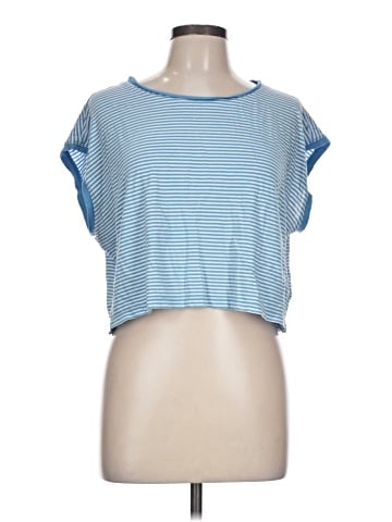 Madewell Crewneck Crop Muscle Tank in Stripe (view 1)