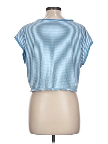 Madewell Crewneck Crop Muscle Tank in Stripe (view 2)