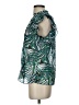 Robert Graham Print Green Short Sleeve Blouse Size XS - photo 5