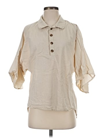 Unbranded 3/4 Sleeve Button-Down Shirt (view 1)