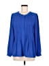 Ann Taylor 100% Polyester Blue Long Sleeve Blouse Size M - photo 1