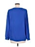 Ann Taylor 100% Polyester Blue Long Sleeve Blouse Size M - photo 2