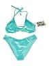 Assorted Brands 100% Polyester Metallic Teal Two Piece Swimsuit Size 8 - 10 - photo 1