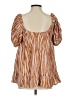 Unbranded 100% Rayon Orange Short Sleeve Blouse Size S - photo 2