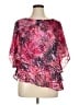 Alex Evenings 100% Polyester Pink Short Sleeve Blouse Size 1X - photo 1