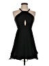 Bebe 100% Polyester Solid Black Cocktail Dress Size 2 - photo 1