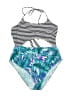 Cupshe Print Blue One Piece Swimsuit Size L - photo 1
