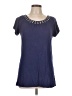 Design History Blue Short Sleeve Top Size L - photo 1