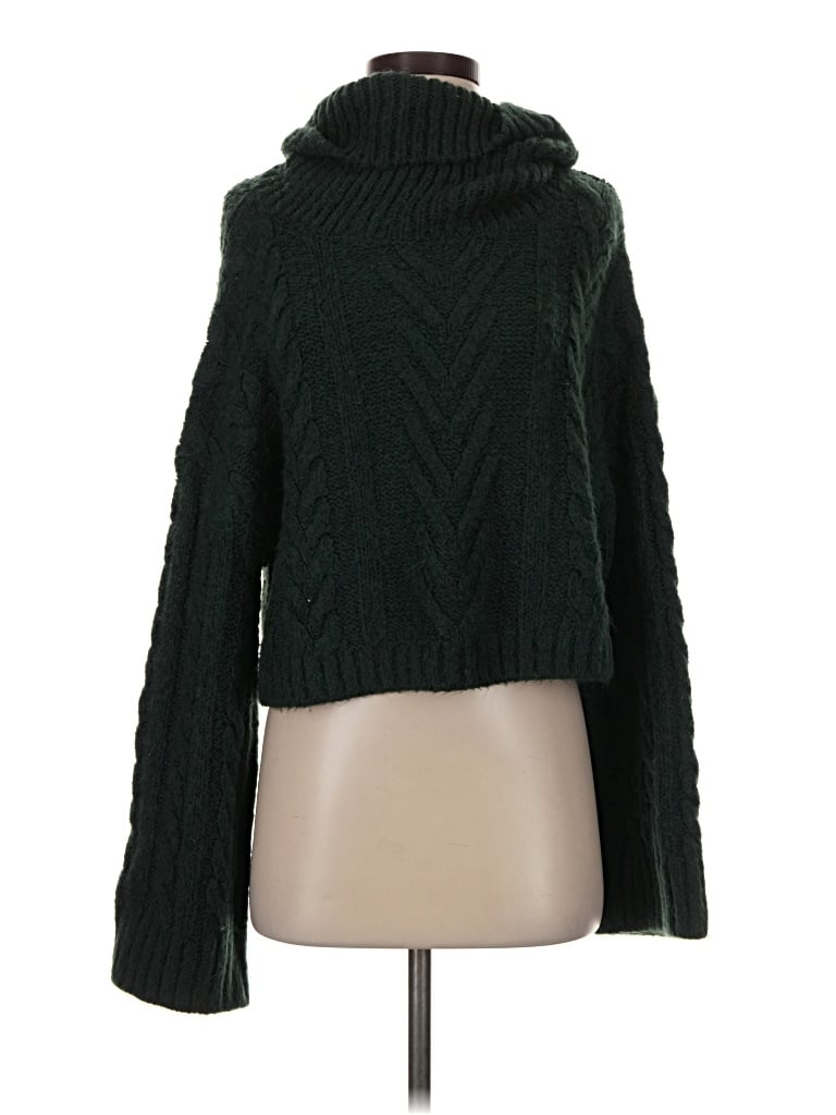 Pre-owned Elan Turtleneck Sweater In Green