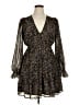 Assorted Brands 100% Polyester Animal Print Black Cocktail Dress Size XL - photo 1
