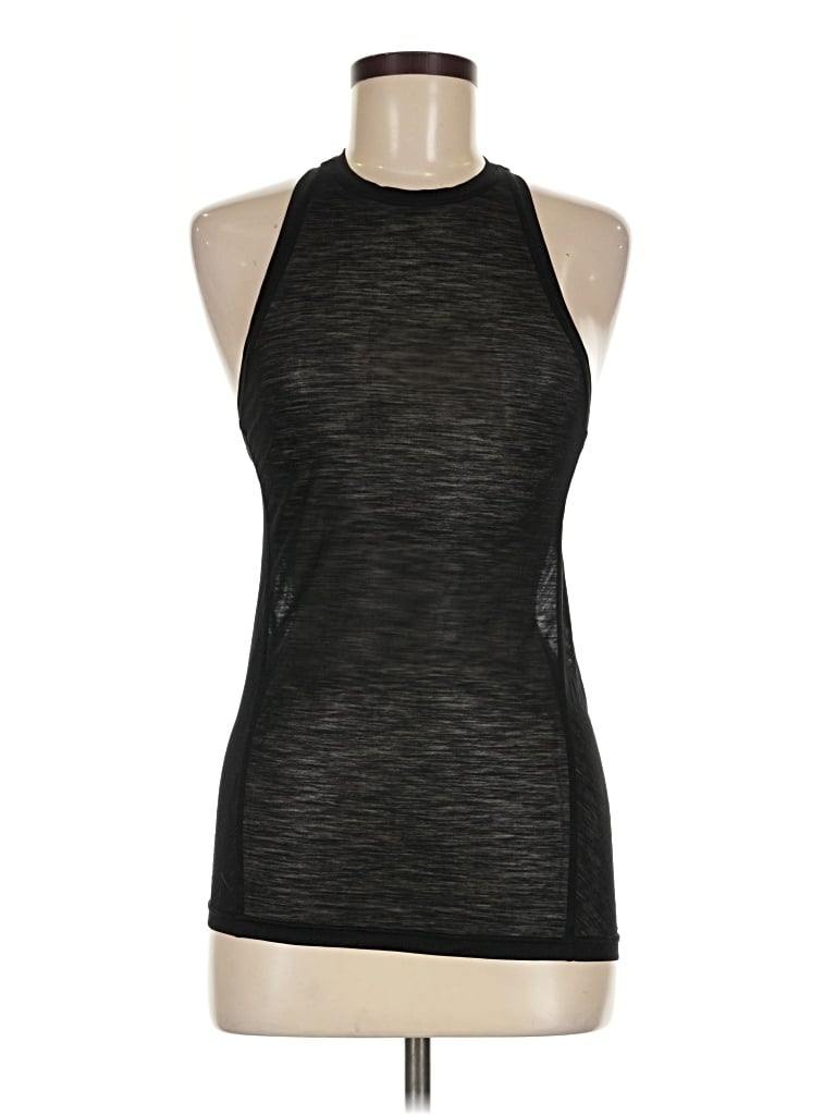 Pre-owned Lululemon Athletica Tank Top Black Halter Neckline Tops