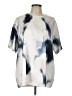 H&M Tie-dye Ivory Short Sleeve Blouse Size L - photo 1