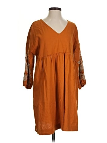 Madewell Embroidered-Sleeve Popover Dress (view 1)