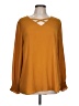 Maurices 100% Polyester Gold Long Sleeve Blouse Size L - photo 1