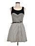 Olsenboye Stripes Black Casual Dress Size 7 - photo 1