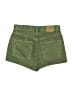 Pull&Bear Solid Green Khaki Shorts Size 2 - photo 2