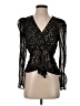 Aqua 100% Polyester Black 3/4 Sleeve Blouse Size XS - photo 1