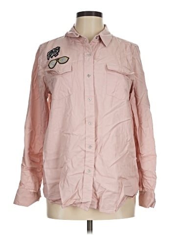 Karl Lagerfeld Paris Long Sleeve Button-Down Shirt (view 1)