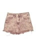 Universal Thread Hearts Pink Denim Shorts Size 6 - photo 1