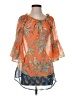 BeachLunchLounge 100% Polyester Orange 3/4 Sleeve Blouse Size XS - photo 1