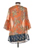 BeachLunchLounge 100% Polyester Orange 3/4 Sleeve Blouse Size XS - photo 2