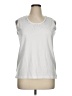 CHRISTINE ALEXANDER Silver White Sleeveless Top Size XL - photo 1