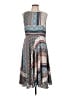 Dana Buchman 100% Polyester Print Gray Casual Dress Size 10 - photo 1