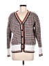 Unbranded 100% Polyester Ivory Brown Cardigan Size M - photo 1