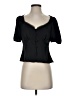 Ann Taylor LOFT 100% Polyester Black Short Sleeve Blouse Size 0 - photo 1